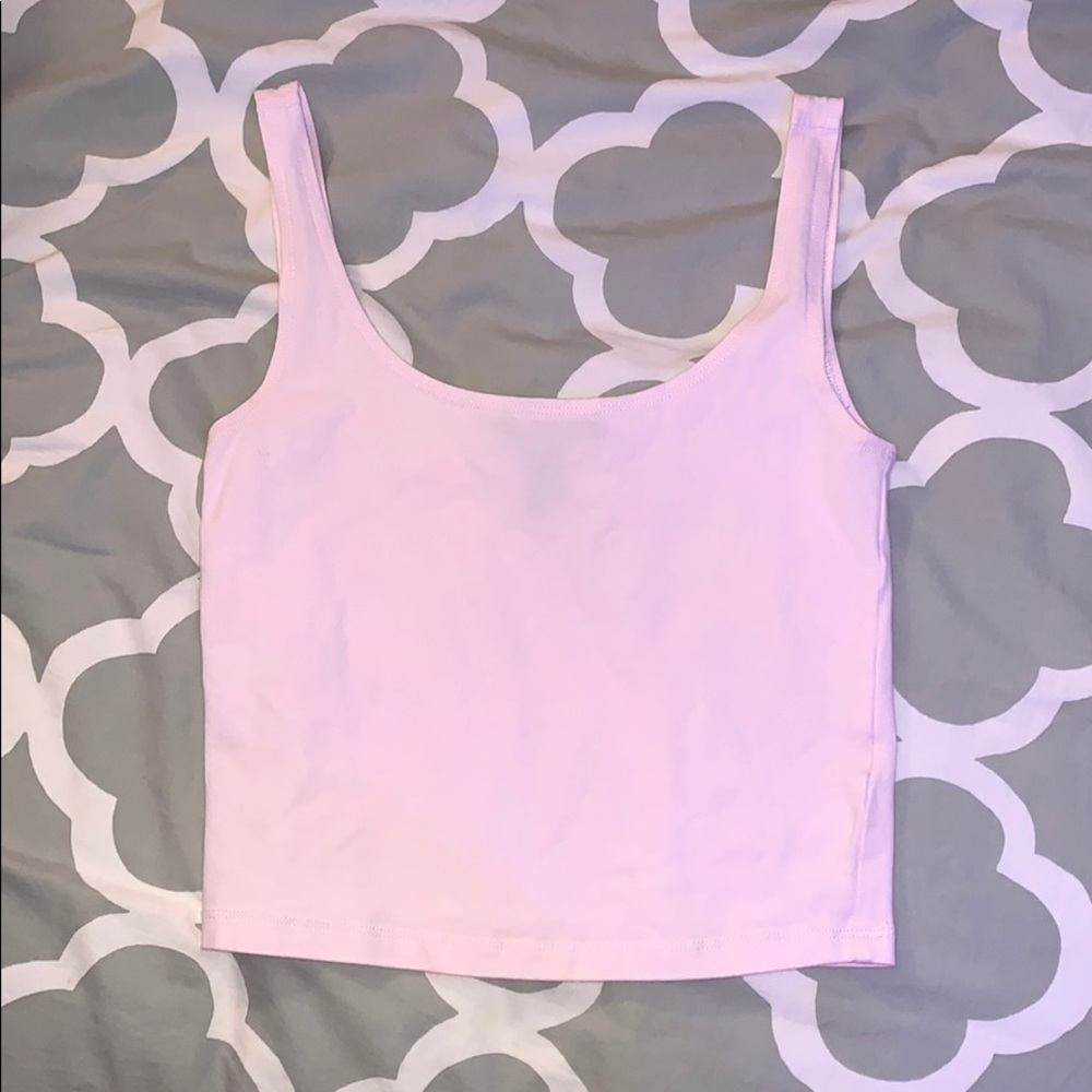 Pink Cropped Tank Top